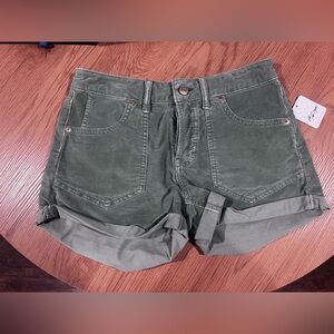 Free People Green Courd Shorts